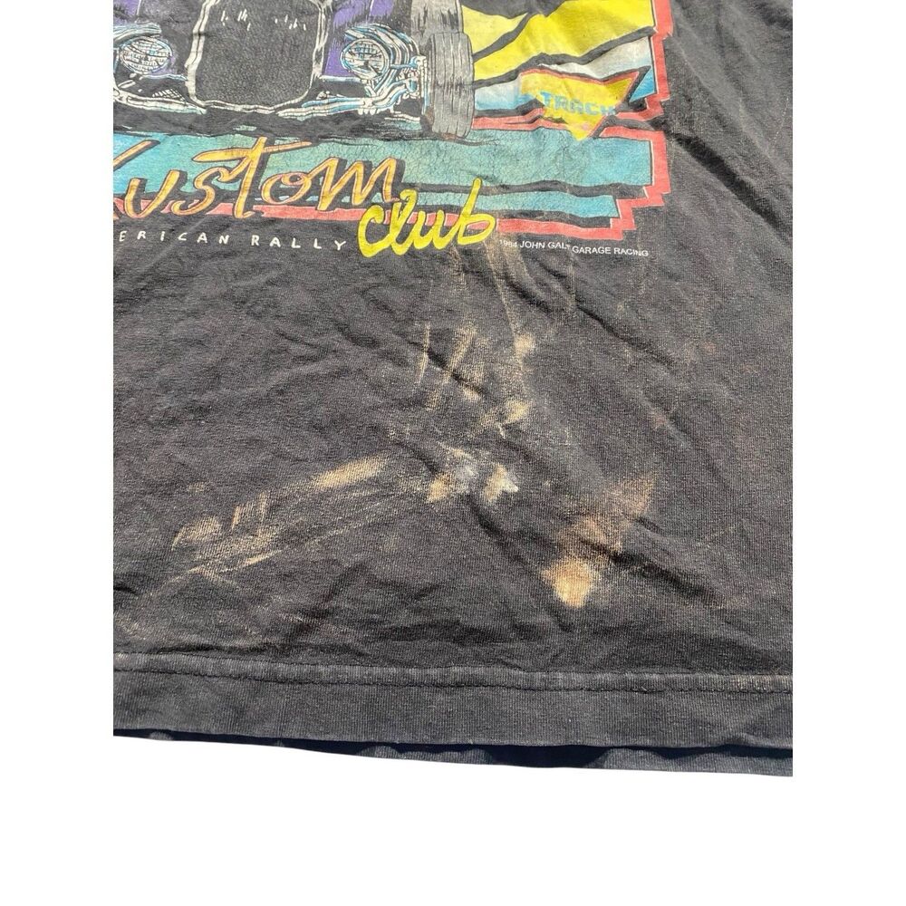 Vintage 1984 John Galt Thunder Racing Men's LARGE T Shirt Black Hot Rod Car - Picture 4 of 9